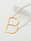 Fashion Stainless Steel 18K Gold Plating Letter ThreeDimensional Necklacepicture11