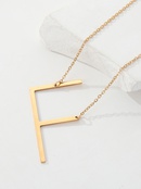 Fashion Stainless Steel 18K Gold Plating Letter ThreeDimensional Necklacepicture15
