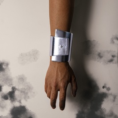 Fashion New Geometric Leather Bracelet Silver Handmade Leather Jewelry Wristbands