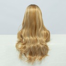 Femmes de Long Golden Onduls Boucls Cheveux Perruque De Fiber Chimiquepicture4