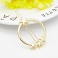 Wholesale New Fashion Simple Hollow Pentagram Star Moon Geometry Hair Clip Metal Cheap Side Clip Wholesalepicture47