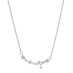 simple new style Star Shape inlaid diamond pendant Clavicle Chain Short Necklace
