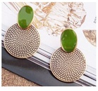 Fashion Ethnic Retro Oil Dripping Annual Ring Carved Alloy Ear Studspicture8