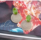 Fashion Ethnic Retro Oil Dripping Annual Ring Carved Alloy Ear Studspicture7