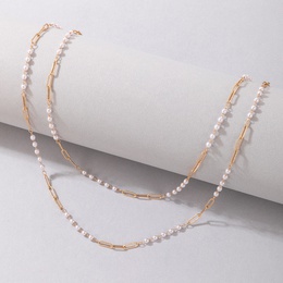 Fashion Alloy Geometric Pattern Necklace Daily Artificial Pearl Copper Ringspicture7