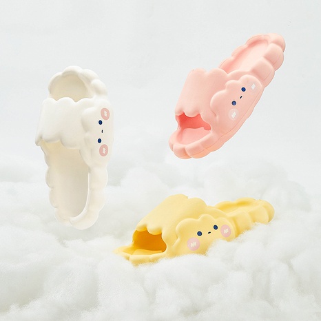 Fashion Cloud Design Cream Anti-Slip Wear-Resistant EVA Cute Slippers Wholesale's discount tags