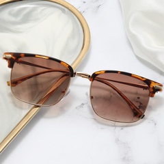 Klassische Herren Retro Halbe Rahmen Sonnenbrille Koreanische Mode Fahren UV-Schutz kann mit Myopie Sonnenbrille Frauen ausgestattet werden