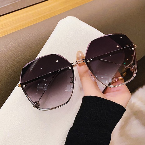 new fashion Frameless gradient color -UV protection PC Sunglasses's discount tags