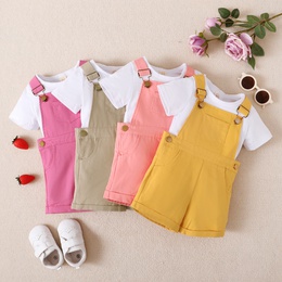 Cute Solid Color TShirt Sets Shorts Sets Baby Clothespicture1