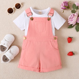 Cute Solid Color TShirt Sets Shorts Sets Baby Clothespicture2