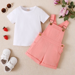 Cute Solid Color TShirt Sets Shorts Sets Baby Clothespicture3