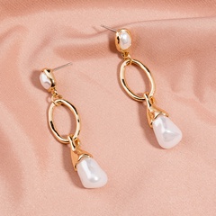 Women'S Vintage Style Geometric Alloy Earrings Plating Artificial Pearl Drop Earrings 1 Piece