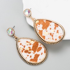 Fashion Print Alloy Turquoise water drop Pendant Earrings