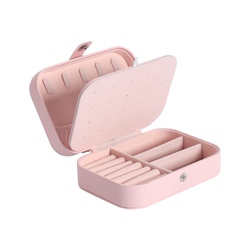 Simple Flip Travel Double Layer Jewelry Box Ring Necklace Ear Stud Multi-Layer Jewelry Box Portable Jewelry Storage Box