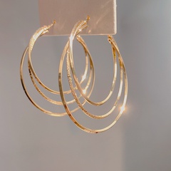 2022 New style multi-layer circle metal hoop earrings