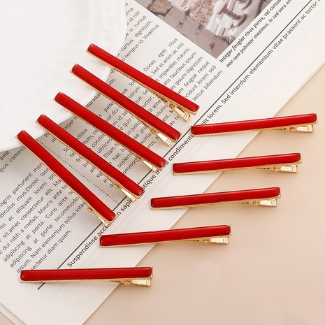 10-Piece Corrugated Pearlescent Red Gold Hairpin Hair Accessories's discount tags