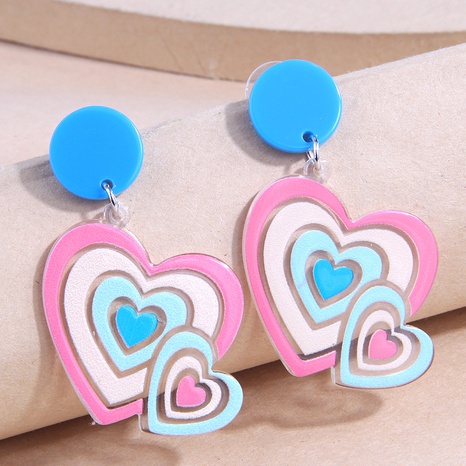 Pendientes de resina de tamaño mediano con forma de corazón bonito a la moda's discount tags