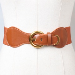 Fashionable Semicircle Pin Buckle Elastic Decorative Women's Belt
