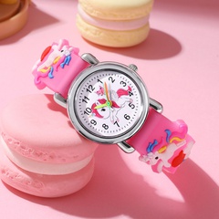 Unicorn Pattern Series Children's Watch Color Plastic Belt Boys and Girls Student Wrist Watch Gift Watch