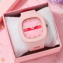 Reloj de estilo coreano de moda para hombres y mujeres reloj deportivo de silicona reloj de cuarzo con cara Digital cuadradapicture10