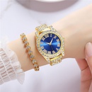 Mode Strass rmische Skala Damen Stahlband Uhr Trend Gypsophila Diamant Quarz legierung Armband Uhr Frauenpicture12