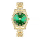 Mode Strass rmische Skala Damen Stahlband Uhr Trend Gypsophila Diamant Quarz legierung Armband Uhr Frauenpicture11