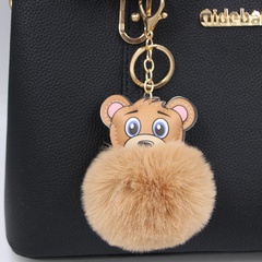 cute style cartoon Monkey Fur Ball Bag Pendant Accessories Key Chain