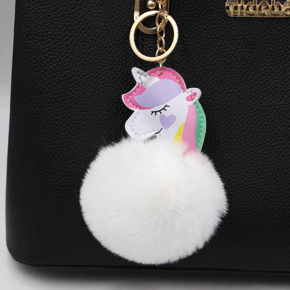 nihaojewelry Unicorn Fur Ball Keychain