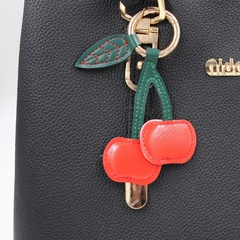 Neue stil Kirsche Obst Leder Handtasche Anhänger Zubehör Schlüssel Kette