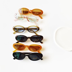 2022 nouvelle Mode Simple Petit Ovale plein Cadre UV-Preuve Enfants lunettes de Soleil En Gros