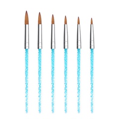 15-Juego de pinceles de pintura de manicura de bolígrafo de silicona de bolígrafo de cristal UV