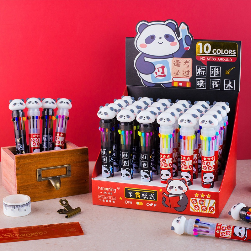 Mode Kreative Niedlichen Cartoon Panda Schreibwaren Grohandel MultiFarbe Stift