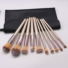 Mode Solide Farbe Synthetische Faser Makeup Pinsel Weiche Wolle Set