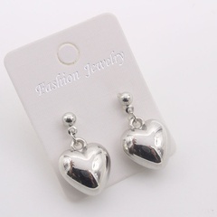 Women'S INS Style Heart shape Metal Earrings Plating No Inlaid Drop Earrings 1 Set