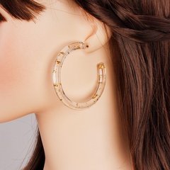 Women'S Fashion Geometric Acrylic Synthetic Resin Ear Studs Synthesis Earrings