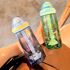 Mode niedlichen Sommer Wasser Glas Transparent Große Kapazität Stroh Trinken Tasse