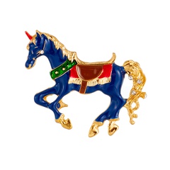 Women'S Retro Fashion Simple Style Horse Alloy Brooches Stoving Varnish Plating No Inlaid Brooches