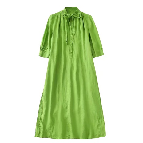 Female Fashion Simple Style Solid Color Woven Fabric Regular Dress Dresses's discount tags