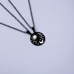 Fashion Stainless Steel Sun XINGX Moon Necklace Daily Electroplating Unset