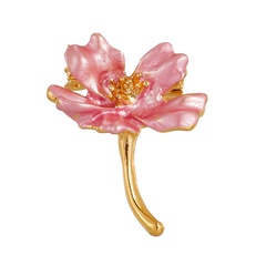 Women'S Fashion Sweet Simple Style Flower Alloy Brooches Stoving Varnish Plating No Inlaid Brooches