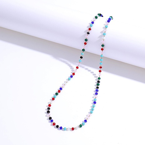 Unisex Simple Style Colorful Artificial Crystal Necklace Beaded Artificial Crystal Necklaces's discount tags
