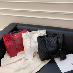 Solid Color Retro Style Artificial Leather Rhombus Magnetic snap Square White Red Black Shoulder Bags