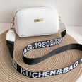 Solid Color Fashion Shopping Artificial Leather Printing Zipper Square White Khaki Black Shoulder Bagspicture13