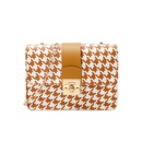 Stripes Fashion Shopping Artificial Leather Printing Buckle Square White Yellow Red Shoulder Bagspicture11