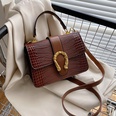 WomenS Vintage Style Solid Color Embossing Square Buckle Square Bag Artificial Leather Shoulder Bagspicture17