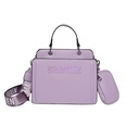 WomenS Fashion Solid Color Plaid Soft Surface Rivet Square Zipper Messenger Bag Artificial Leather Shoulder Bagspicture18