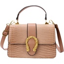 WomenS Vintage Style Solid Color Embossing Square Buckle Square Bag Artificial Leather Shoulder Bagspicture8