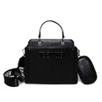 WomenS Fashion Solid Color Plaid Soft Surface Rivet Square Zipper Messenger Bag Artificial Leather Shoulder Bagspicture14