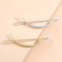 Women'S Fashion Geometric Alloy Hair Accessories Inlaid Pearls Artificial Pearls Hair Clip 1 Set