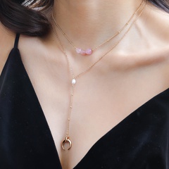 Women'S Fashion Moon Alloy Natural Stone Necklace Plating No Inlaid Necklaces